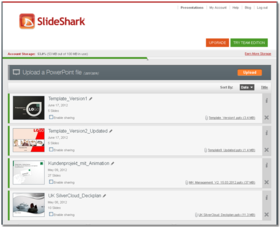 Screenshot Slideshark.
